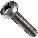 BBQ Grill Mics Stainless Steel Machine Screw, Plain Finish, Pan Head, Phillips Drive 1/4-20 x 1"  Package 1Each