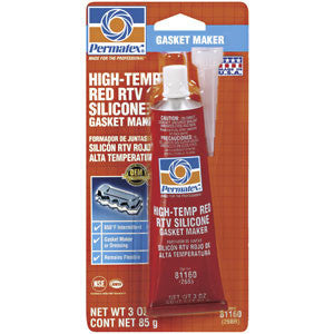 Fireplace RTV Silicone Gasket,  Permatex 81160 High-Temp Red 3 oz.